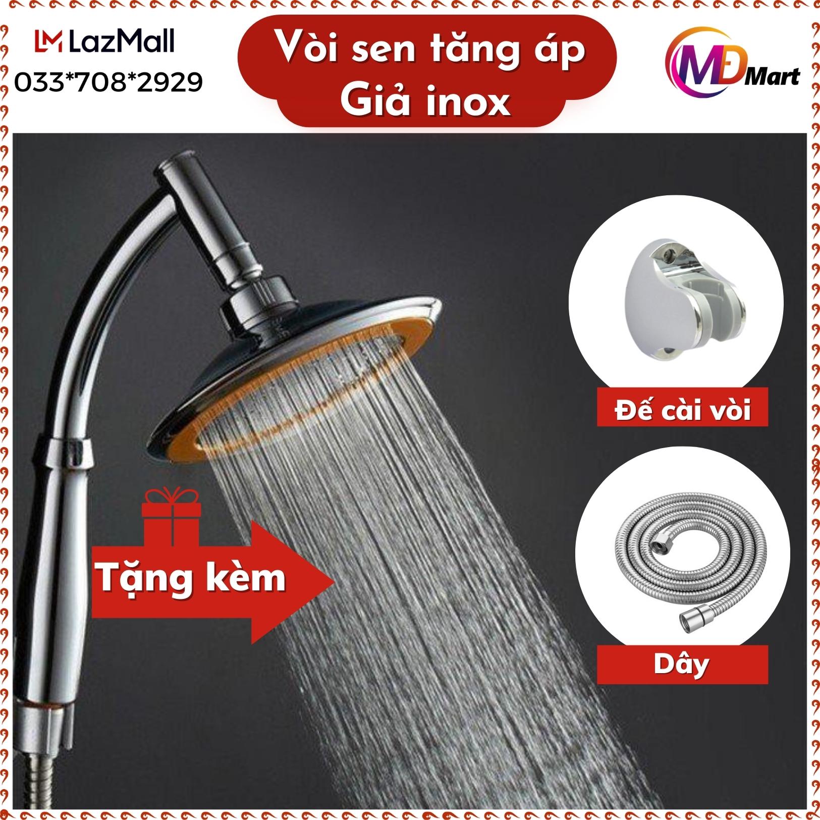 Đầu vòi hoa sen tăng áp bát to 15 cm - Bộ vòi hoa sen tăng áp loại to mặt bát 15 cm - Đủ bộ tay sen , dây inox- giá đỡ siêu bền