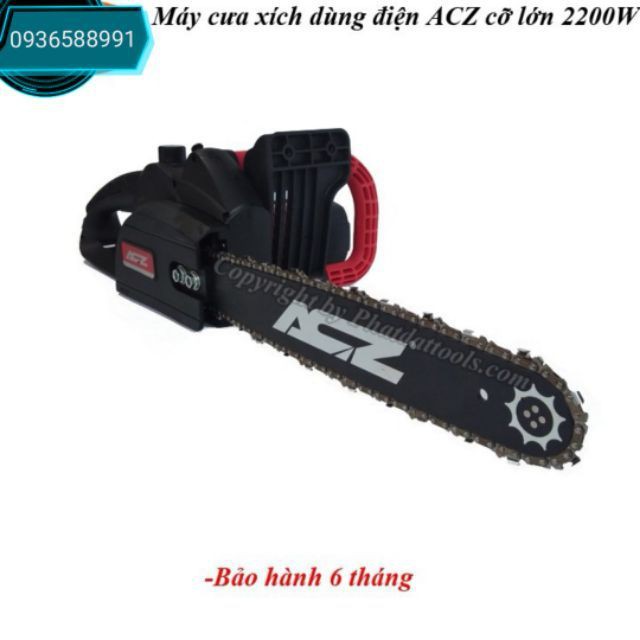 Máy cưa xích cưa gỗ dùng điện acz 2200w