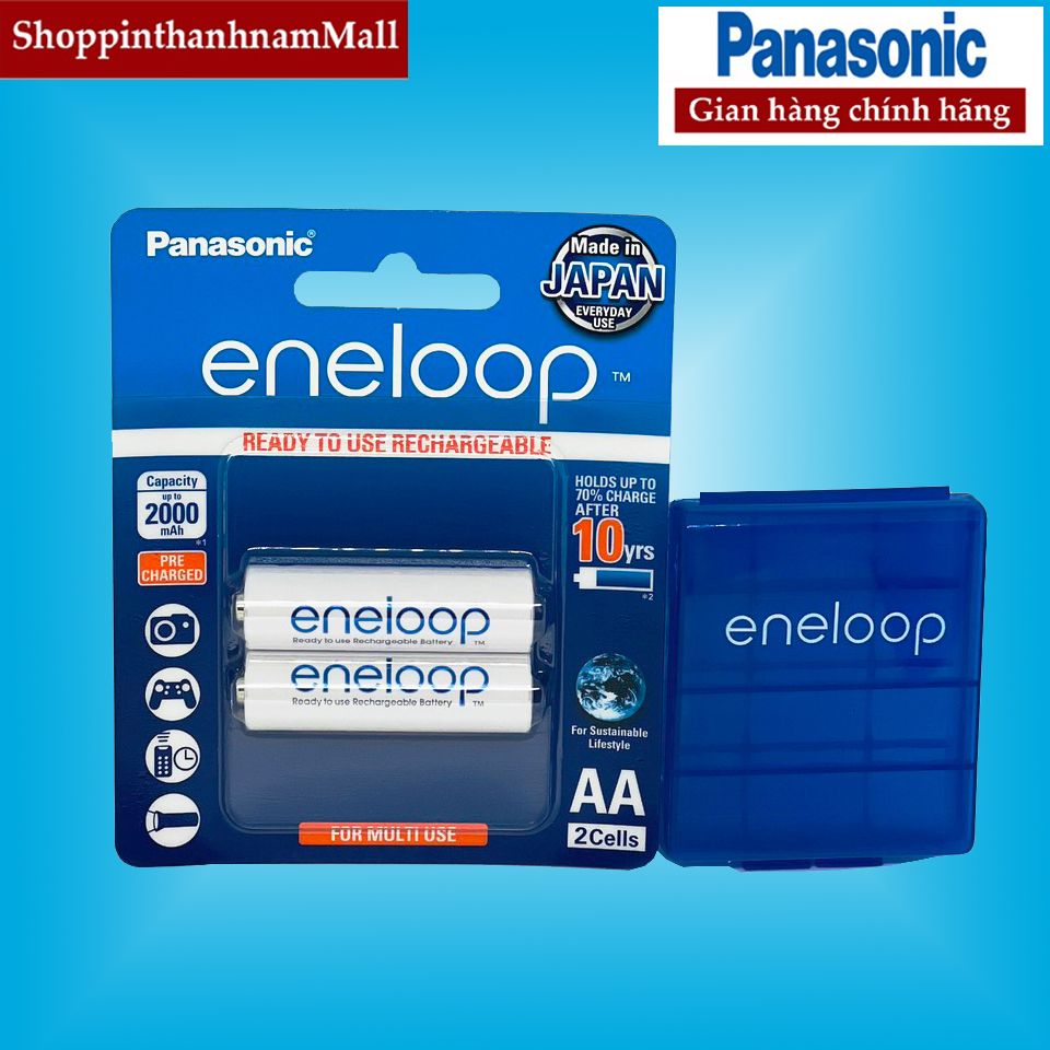 Pin sạc aa eneloop panasonic 2000 mah vỉ 2 viên chính hãng sản xuất tại nhật bản