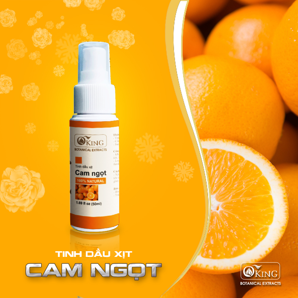 Tinh dầu xịt phòng cam ngọt Oking 50ml