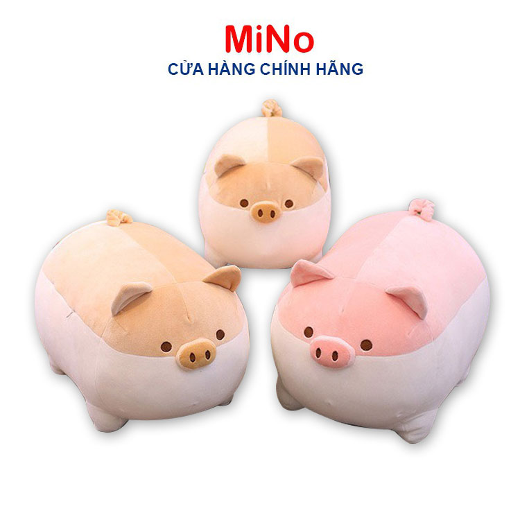Heo bông múp míp gối ôm nhồi bông cao cấp mino size 50cm