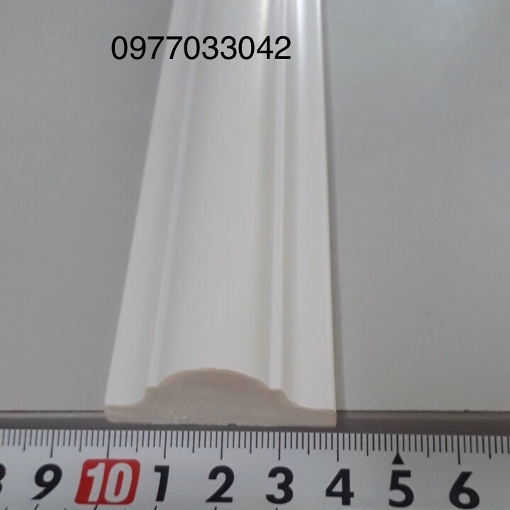 Phào chỉ len tường nhựa Ps Hàn Quốc bang 4cm, 1 cây 2,4m