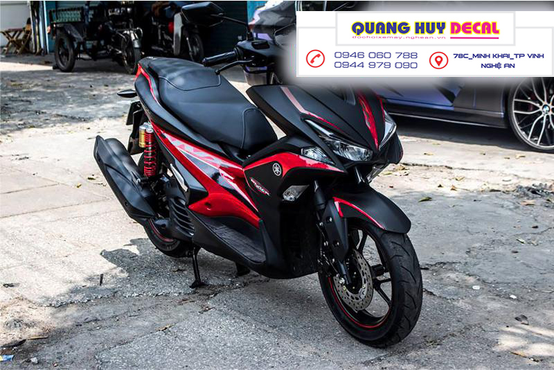 Tem trùm NVX đỏ đen - Độ dán team trùm decal xe máy NVX đỏ đen - Team trùm decal xe máy NVX rẻ đẹp và chất