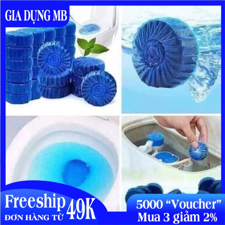 [ RẺ VÔ ĐỐI - BAO CHẤT LƯỢNG ] Set 10 Viên Tẩy Vệ Sinh Bồn Cầu - Viên Thả Bồn Cầu Tẩy Sạch Diệt Khuẩn Vết Bẩn ở Toilet. Chất Tẩy Rửa Vệ Sinh Bồn Cầu Toilet
