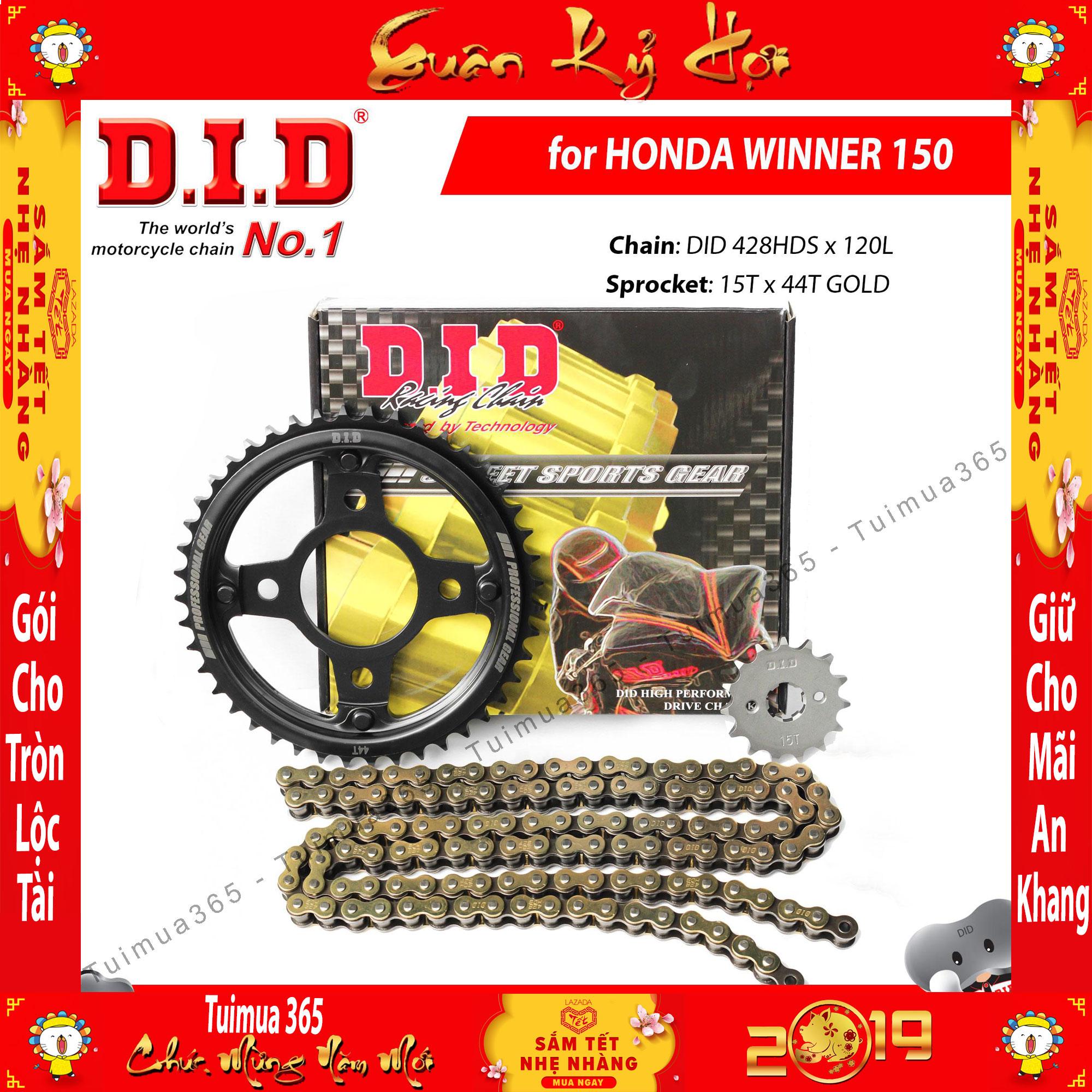 Nhông sên dĩa DID Winner 150 – Sên vàng 10ly DID HDS ( Thái Lan )