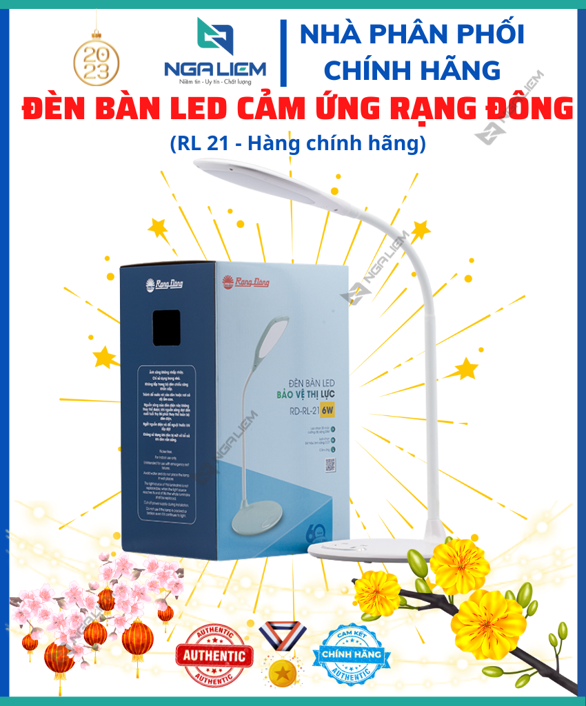 Đèn bàn led cảm ứng rl 21 rạng đông