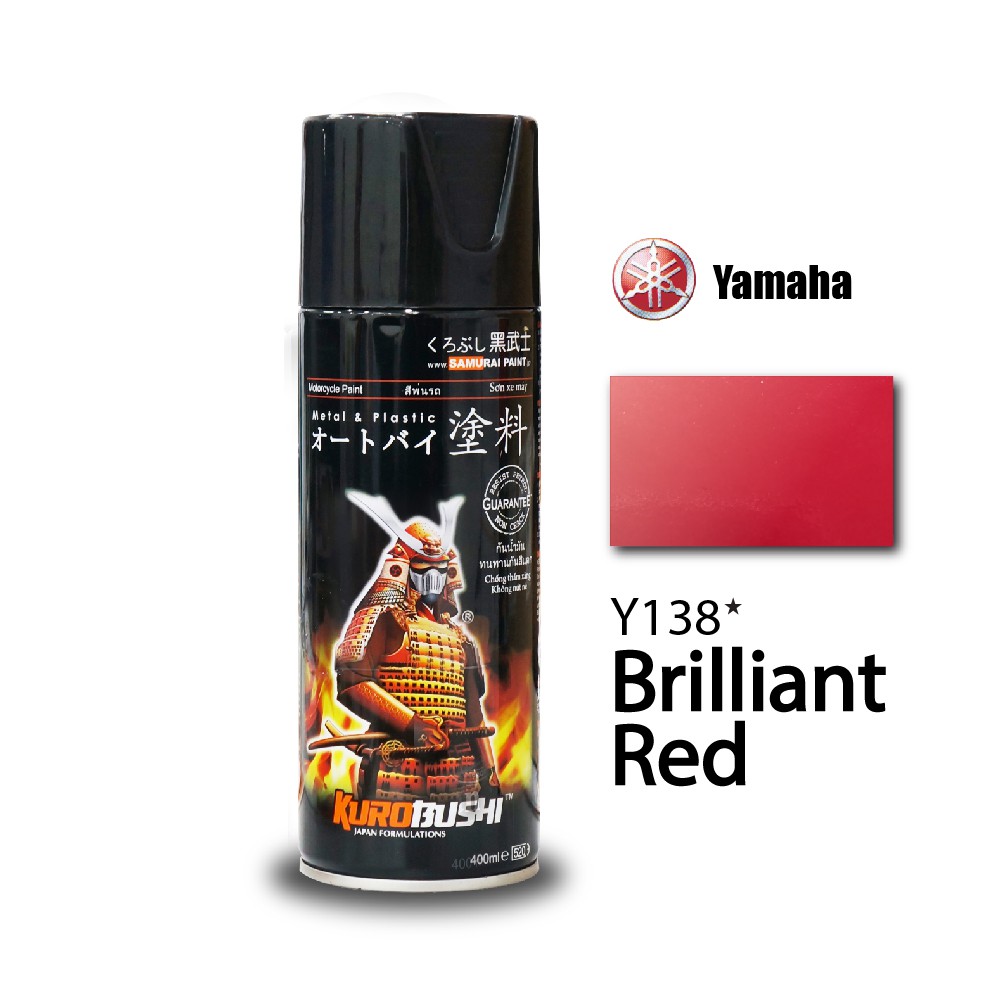[HCM]Samurai Y138 - Chai sơn xịt sơn xe máy màu đỏ candy Yamaha - Brilliant Red