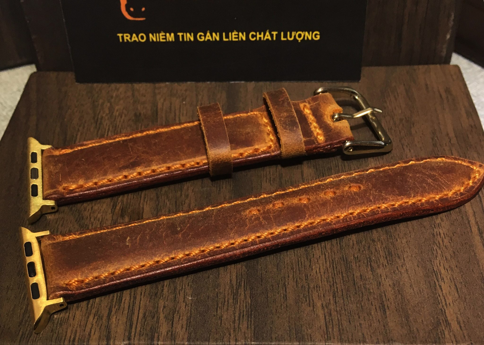 Dây da đồng hồ apple watch da sáp