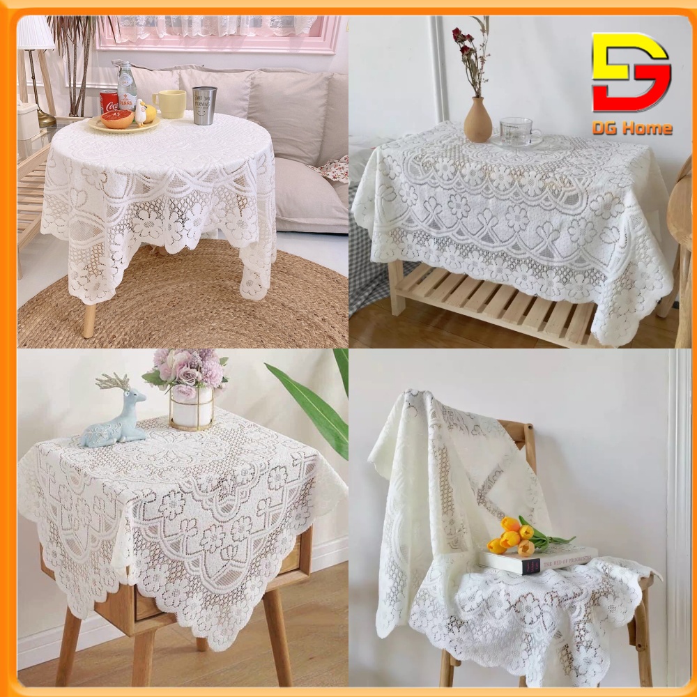 Khăn Trải Bàn Vải Ren Cao Cấp Khăn Bàn Trang Trí Hoạ Tiết Ren Hoa Decor Bàn Ăn Làm Phụ Kiện Chụp Ảnh DC_879
