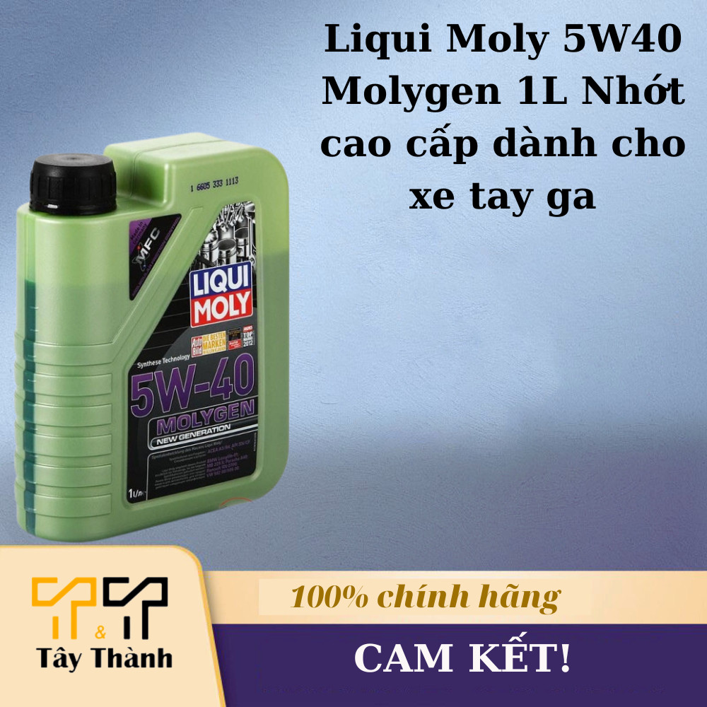 Liqui Moly 5W40 Molygen 1L Nhớt cao cấp dành cho xe tay ga