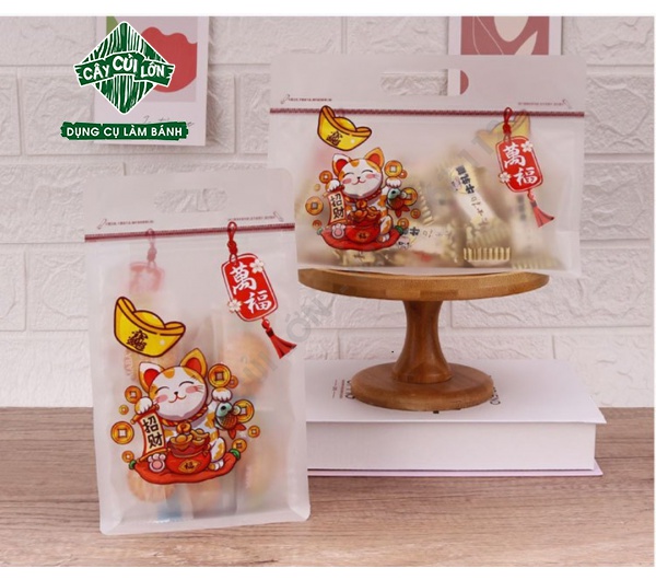 Set 5 túi zip lucky cat