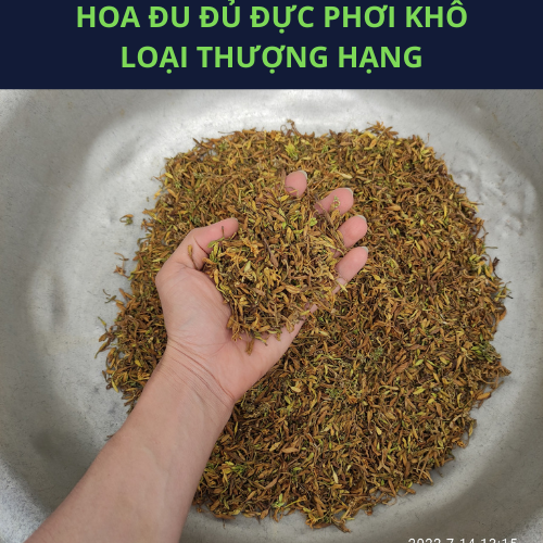 Gói 200gam - hoa đu đủ đực tươi phơi khô tự nhiên - loại thượng hạng - nhà làm - sạch sẽ và đảm bảo - hoa đu đủ đực tươi