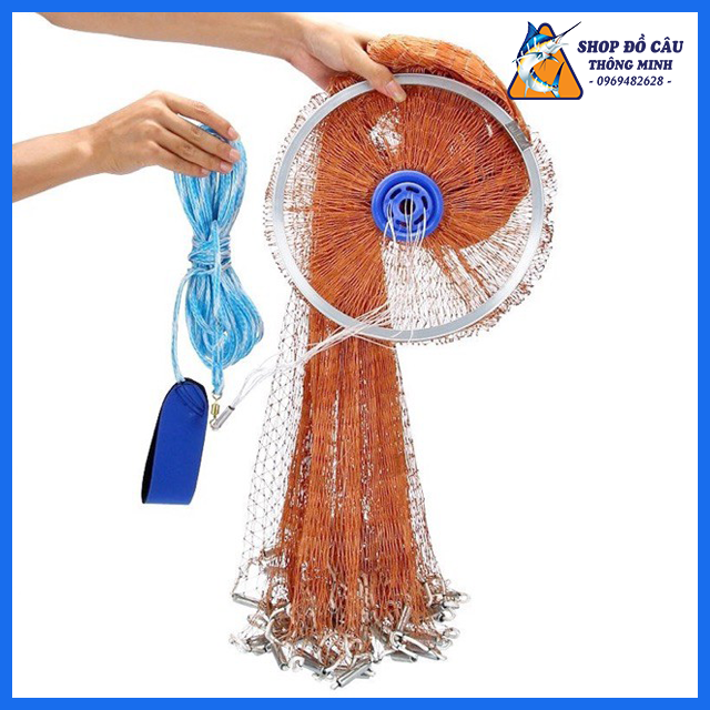 Chài Bắt Cá Dù Đĩa Bay Nhỏ, chài dù cao cap chân chì, chài dù độ bền cao, chất lượng tốt Đủ size  ( Shop Đồ Câu Thông Minh )