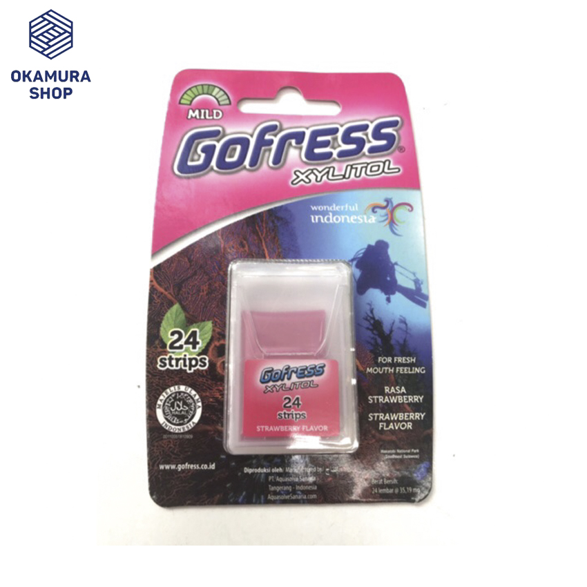 [HCM]Kẹo Lá Ngậm Thơm Miệng Gofress vị Dâu đỏ