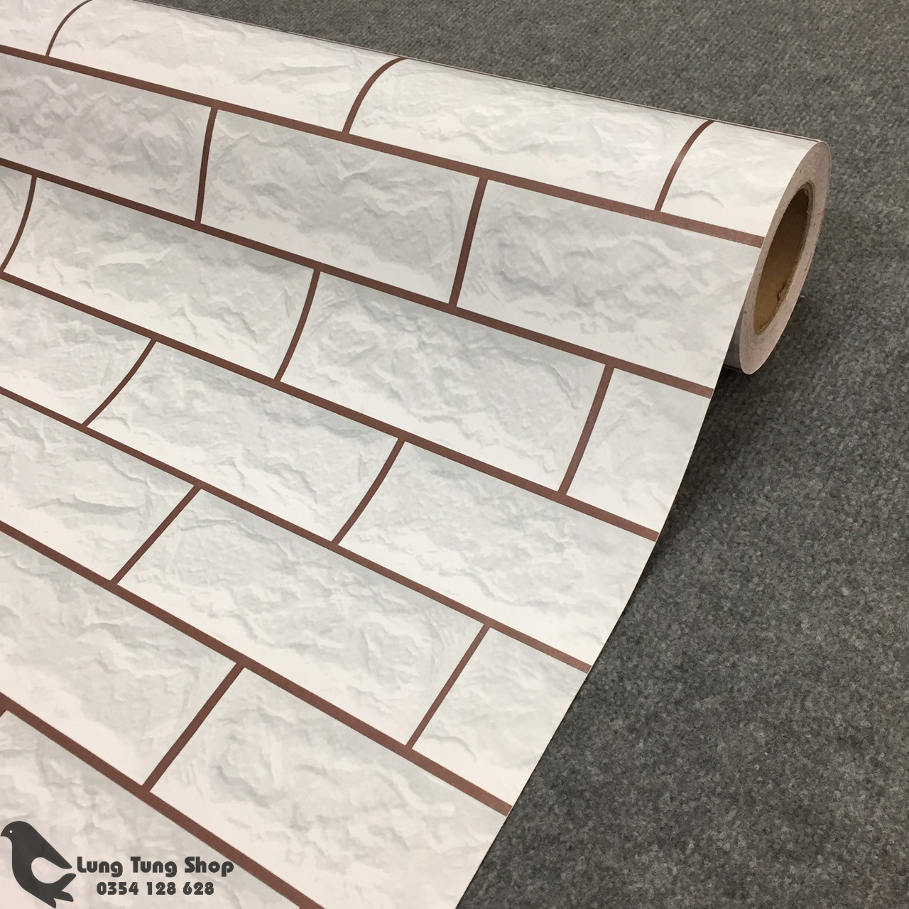 [HCM]Decal dán tường giả gạch - giấy dán tường có sẵn keo ( khổ 90cm )