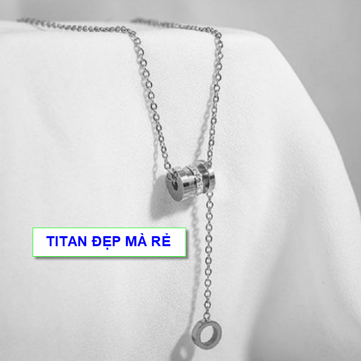 [HCM]Dây chuyền vàng trang sức nữ titan mặt cách điệu chất - Hàng chuẩn titan màu sắc bóng đẹp - Cam kết 1 đổi 1 nếu gỉ sét