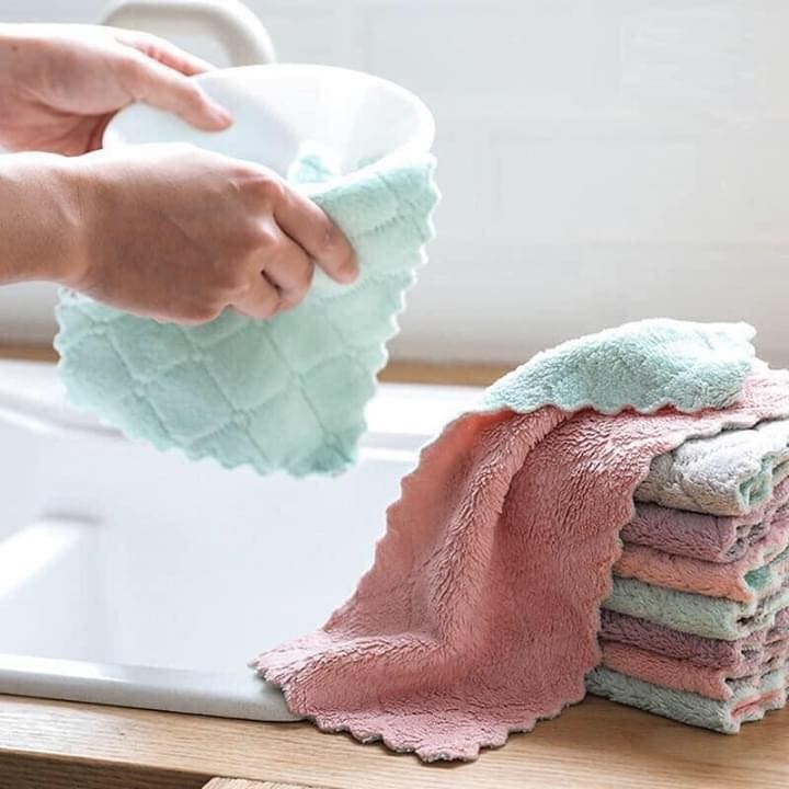 [HCM][XÃ HÀNG] SET 10 KHĂN LAU BẾP SIÊU SẠCH - KHĂN VẢI KHÔ ĐA NĂNG LAU TAY LAU BẾP LAU BÁT DĨA