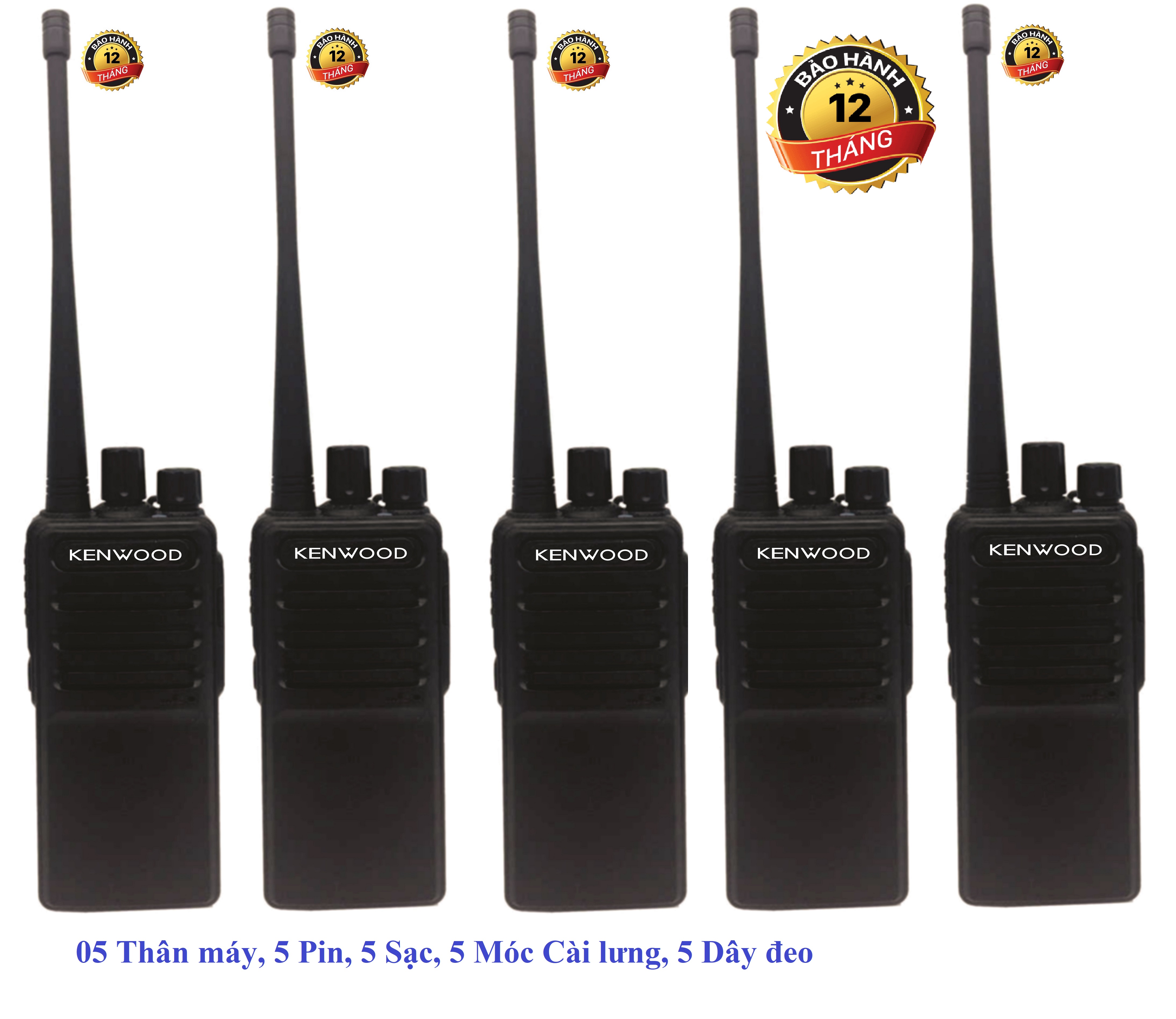 Bộ 5 Bộ đàm Kenwood TK3390 (Bổ sung thêm cổng hỗ trợ sạc Micro USB)