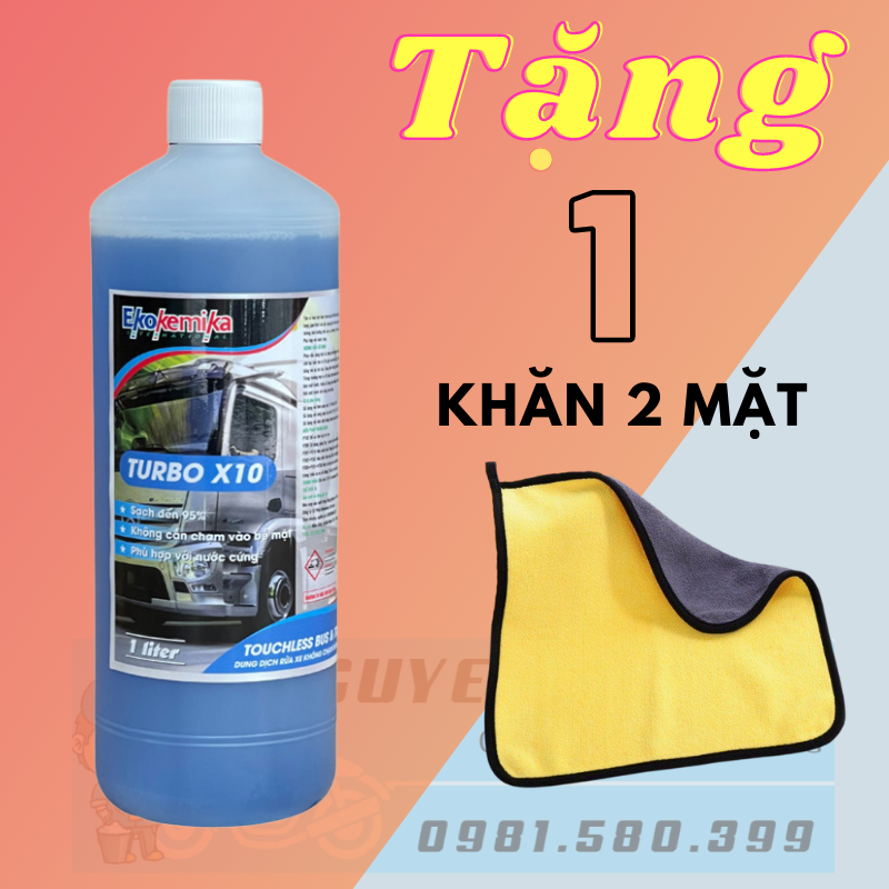 Nước rửa xe không chạm Turbo X10 Ekokemika (TẶNG KHĂN)