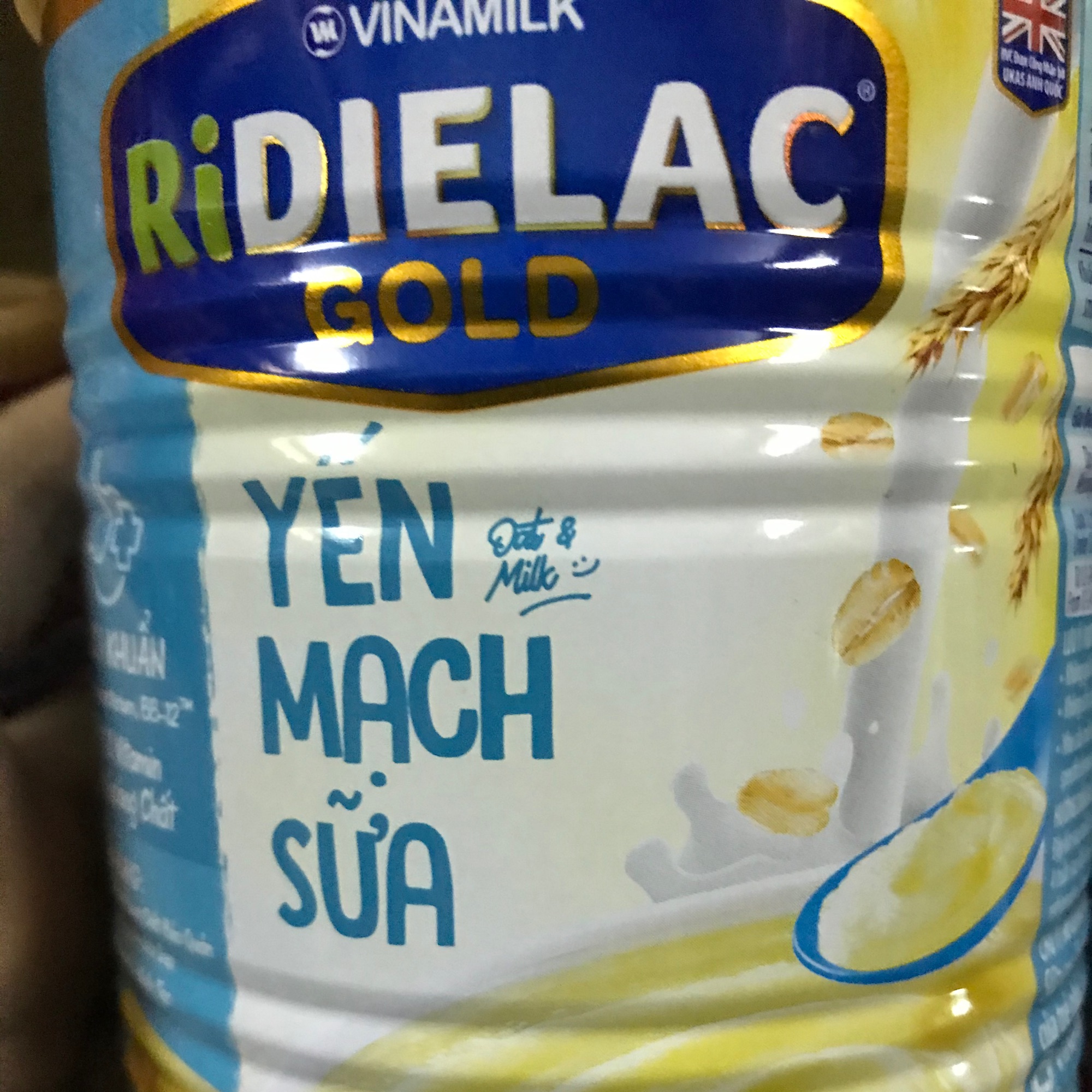 Bột ăn dặm RiDIELAC GOLD yến mạch sữa -350g(date:07/12/2021)