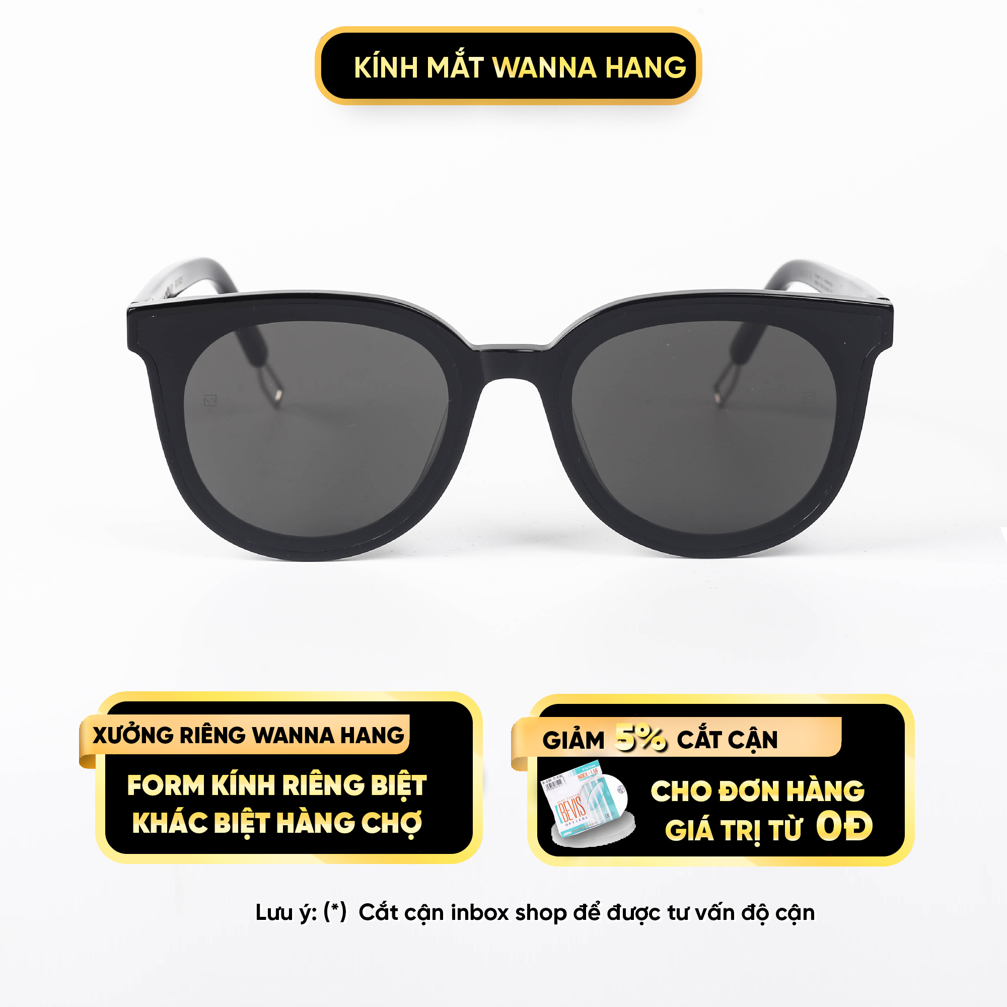 Kính râm nam nữ đẹp thời trang mắt tròn cao cấp chống tia UV chống chói thiết kế unisex phù hợp cho cả nam và nữ Wanna Hang MA MARS WHGM30