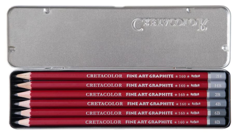 Bộ bút chì 6 cây hộp thiếc, Cretacolor, Áo
