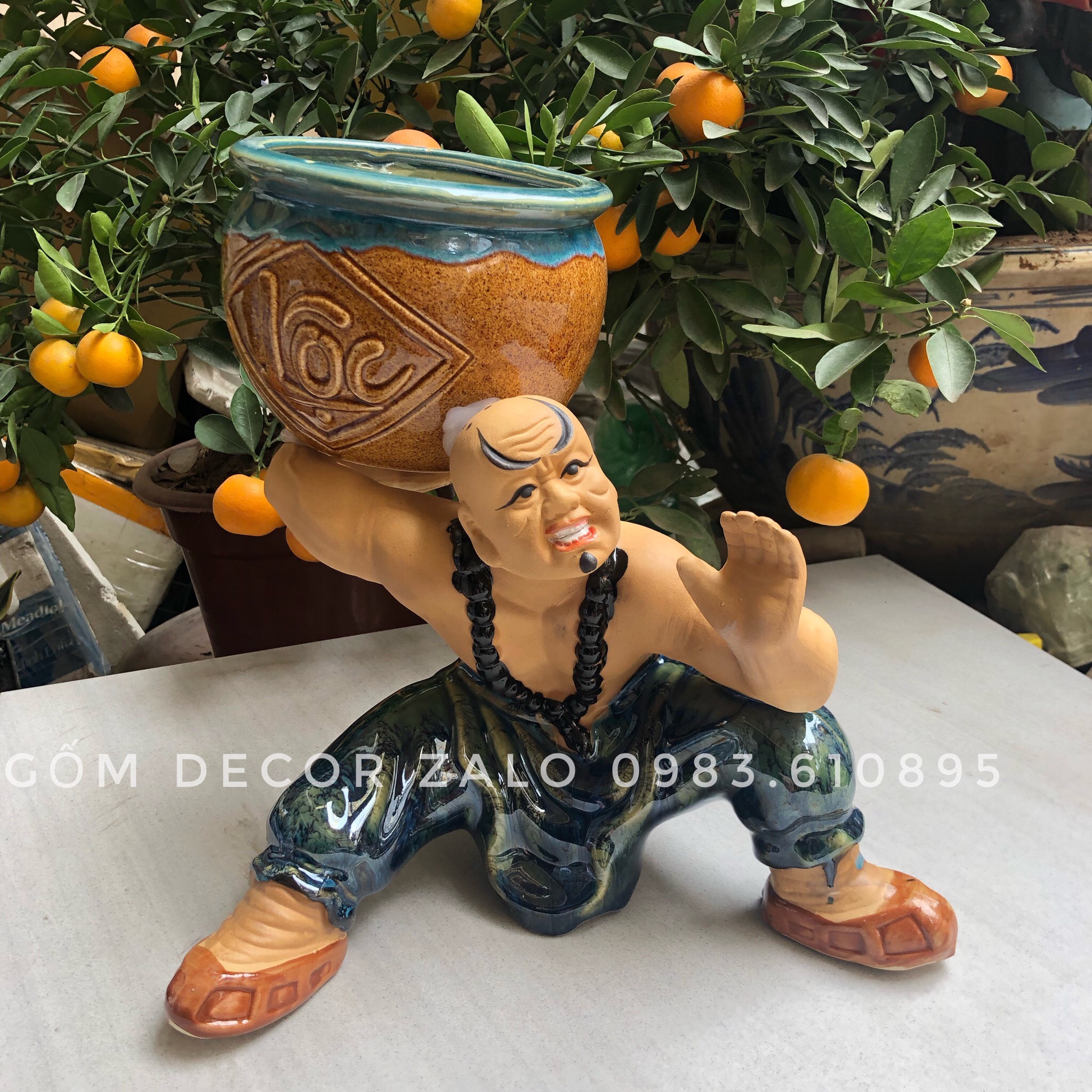 Tượng Chậu Trồng Cây Thế Võ