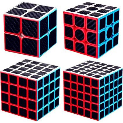 Combo 4 rubik carbon 2x2 3x3 4x4 5x5. rubic moyu meilong 2345