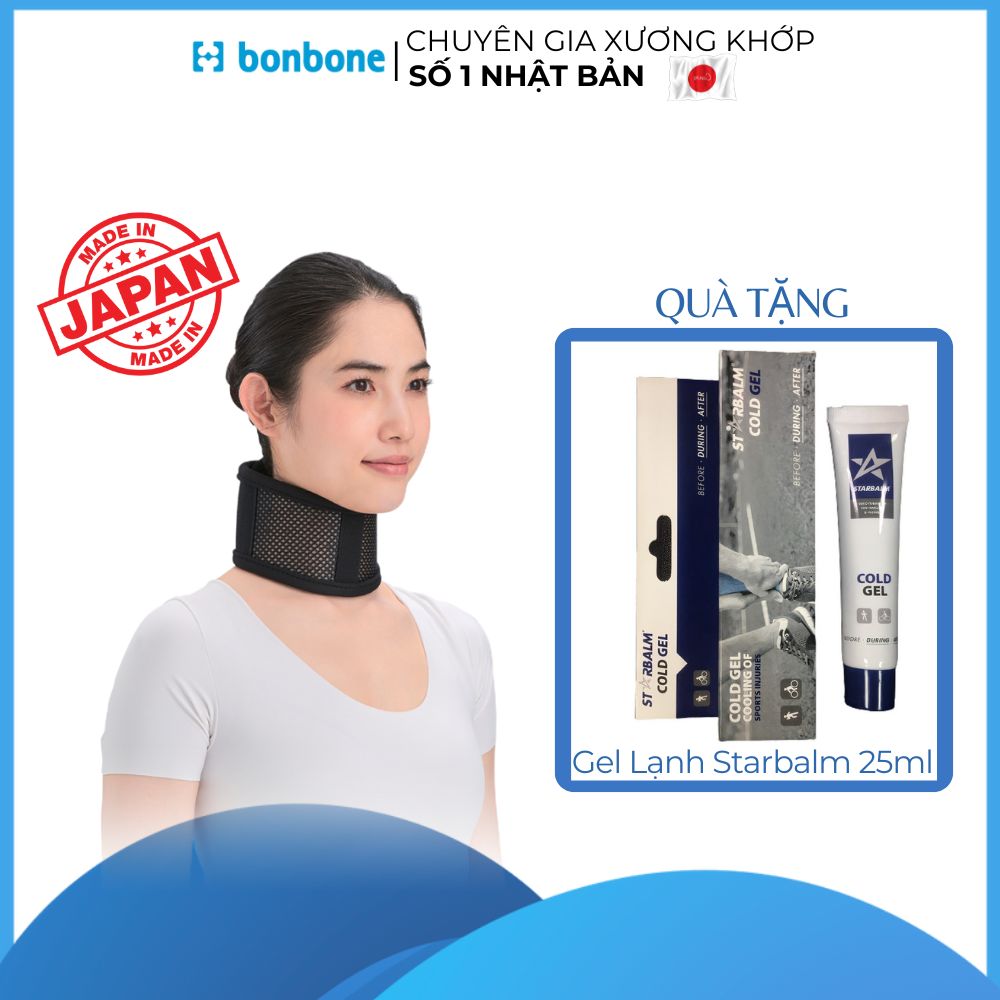 Đai nẹp cổ thoáng khí breathable neck supporter cố định, hỗ trợ phục hồi tổn thương vùng cổ, sản xuất tại nhật