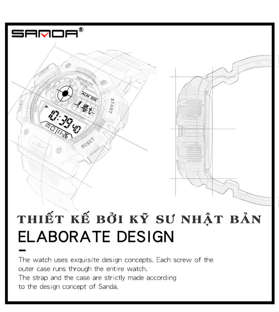 Đồng hồ Nam SANDA JAPAN Chống Nước Siêu Bền, Thương Hiệu Cao Cấp từ Nhật Bản 14