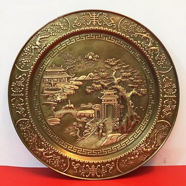 MÂM TRANH  ĐÔNG QUÊ 52CM CHẤT LIỆU ĐỒNG