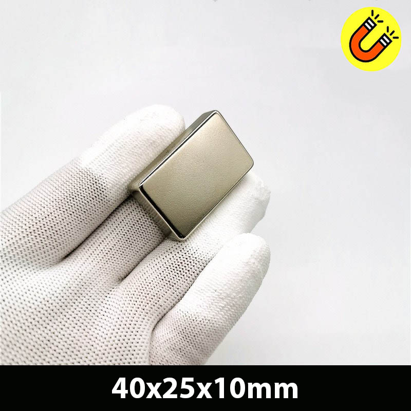 Nam châm đất hiếm siêu mạnh 40x25x10mm hình chữ nhật