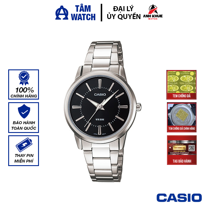 Đồng hồ nữ dây kim loại casio standard chính hãng anh khuê ltp-1303d-1avdf