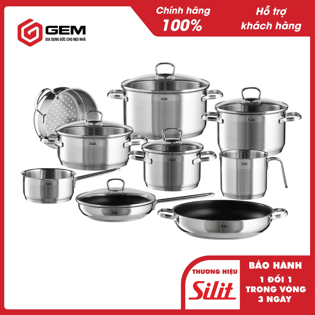 Bộ nồi silit pisa 10 món