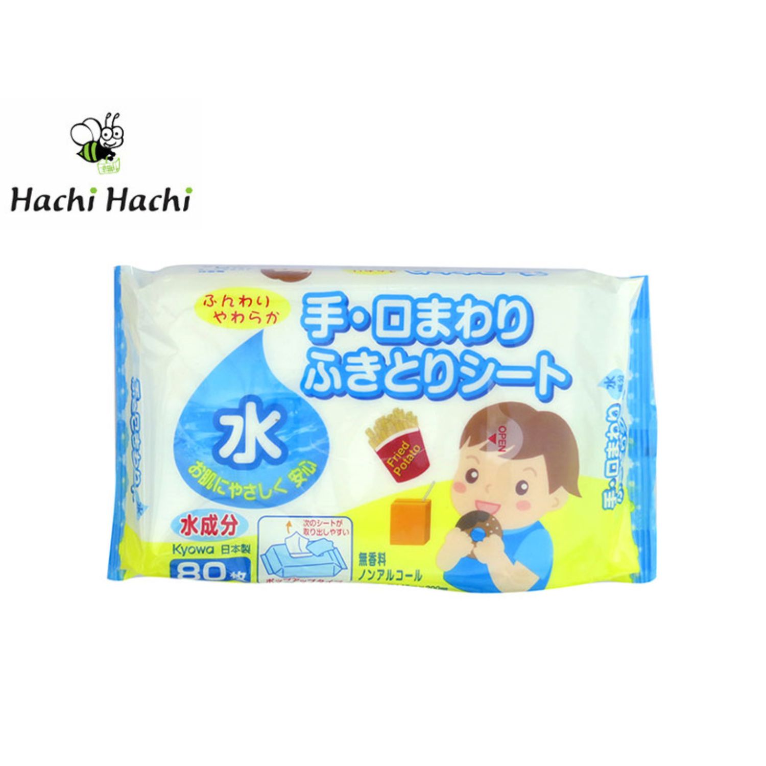 Khăn giấy ướt Kyowa cho bé 80 tờ - Hachi Hachi Japan Shop