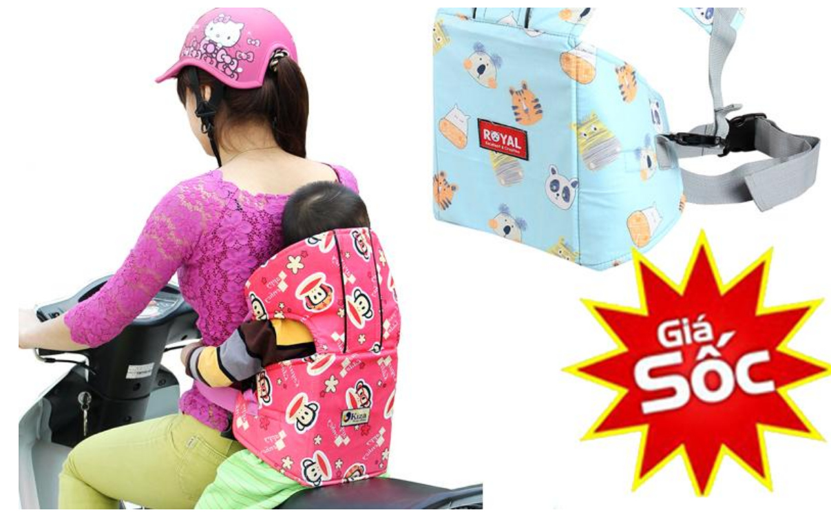 Đai đỡ cổ đi xe máy cho bé