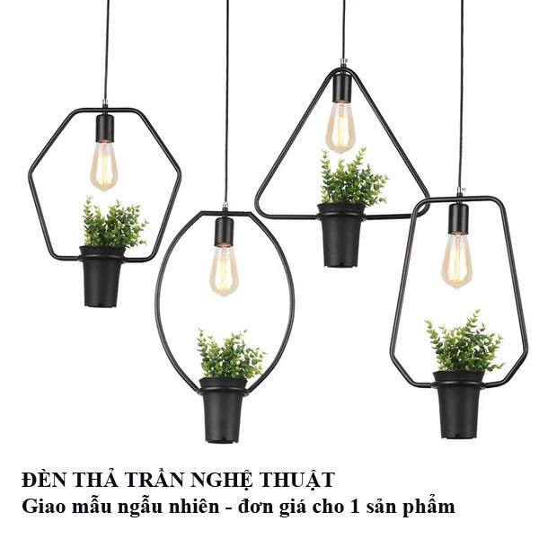 Đèn thả trần nghệ thuật, đèn thả trang trí dt01