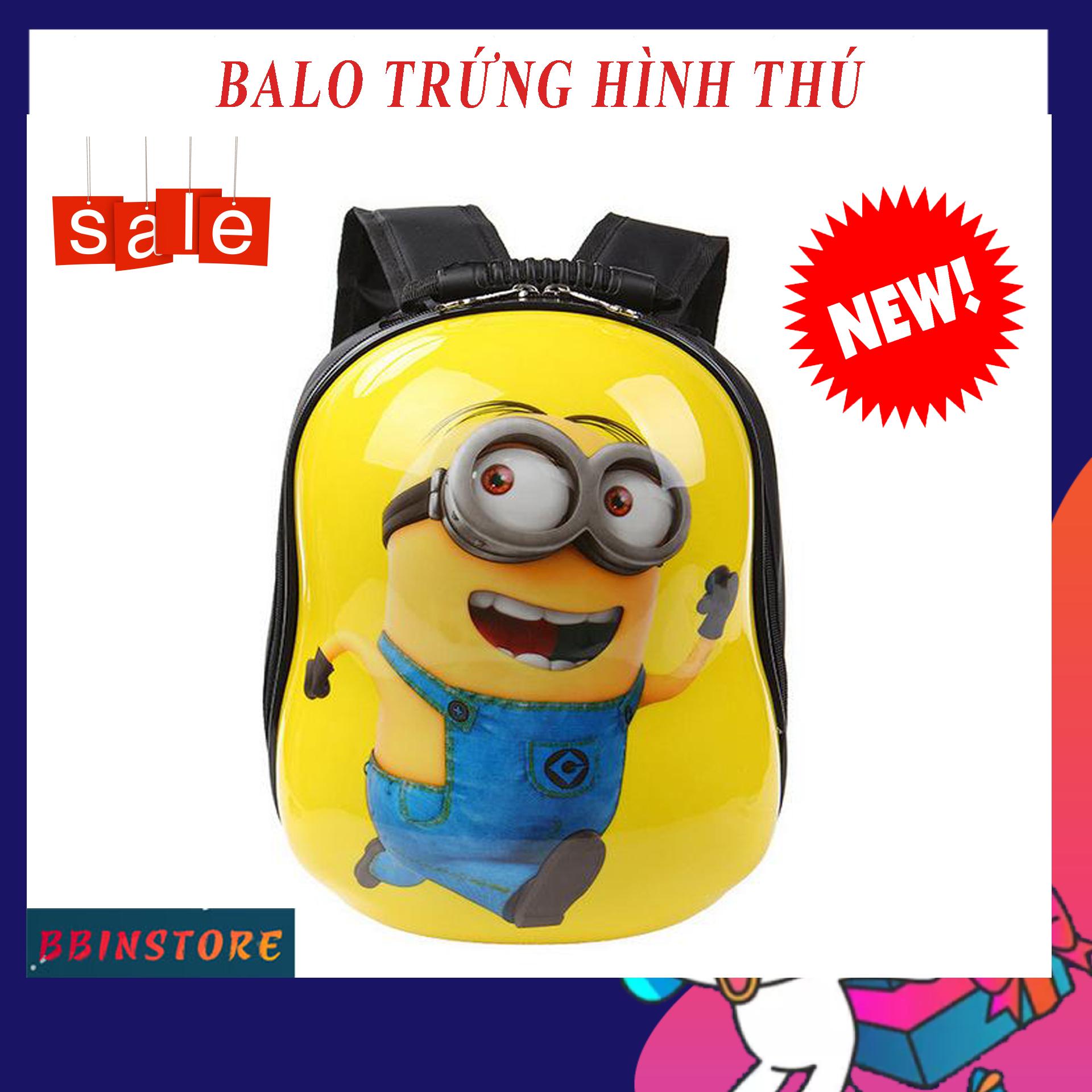 Balo trứng 3D ngộ nghĩnh cho bé, Balo trứng hình thú đáng yêu cho bé mẫu giáo, Túi xách đi học cho trẻ. Họa Tiết Ngộ Nghĩnh, Sinh Động. Chất Liệu Nhựa Bền Đẹp, An Toàn, Không Thấm Nước. Bảo hành uy tín bởi BBINSTORE.