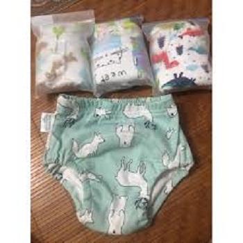 Combo 5 quần tập bỏ bỉm 6 lớp cao cấp size 100 cho bé 9-13kg