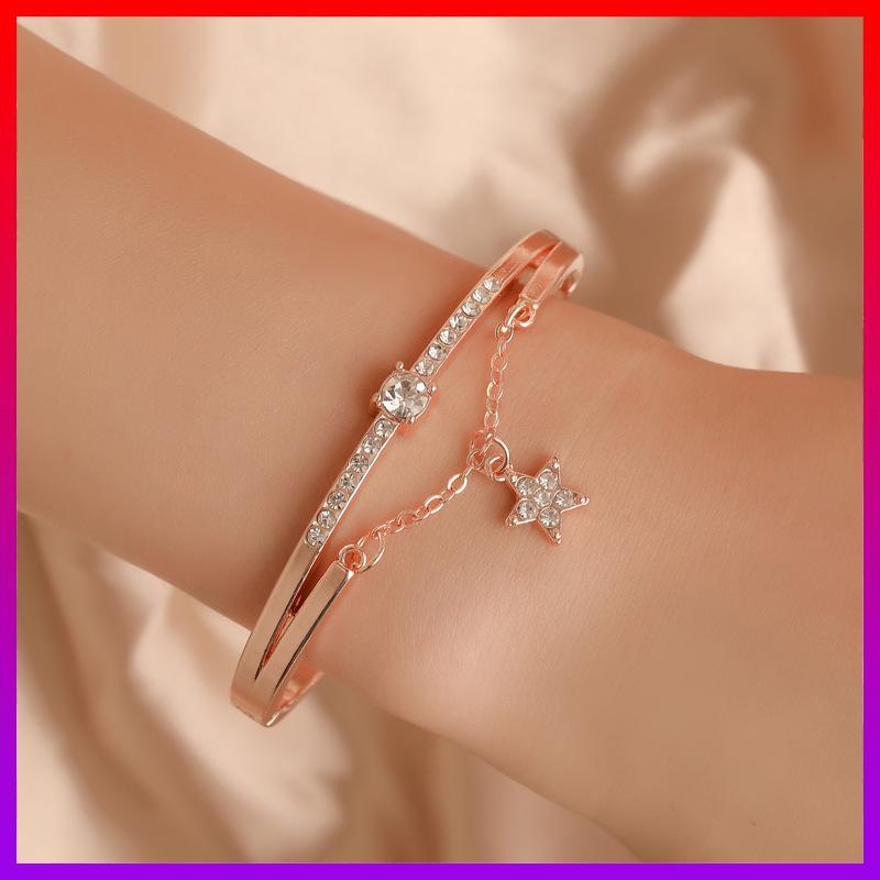 Vòng tay titan lucky star đính đá cao cấp - nhshop
