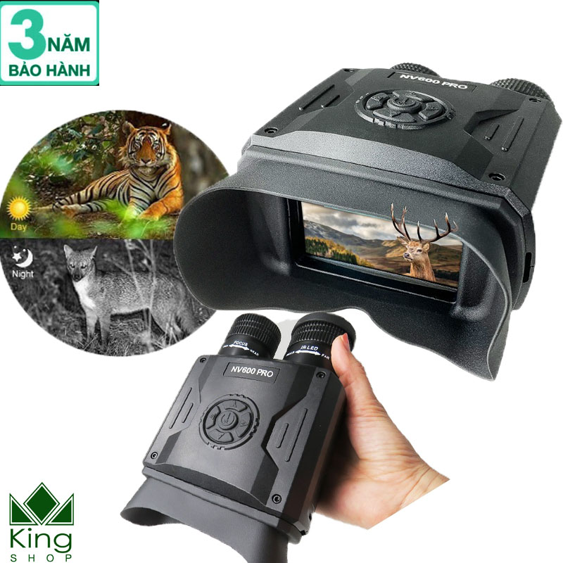 Ống nhòm hồng ngoại 2 mắt nv600 pro chuyên ban đêm tầm nhìn xa 600m