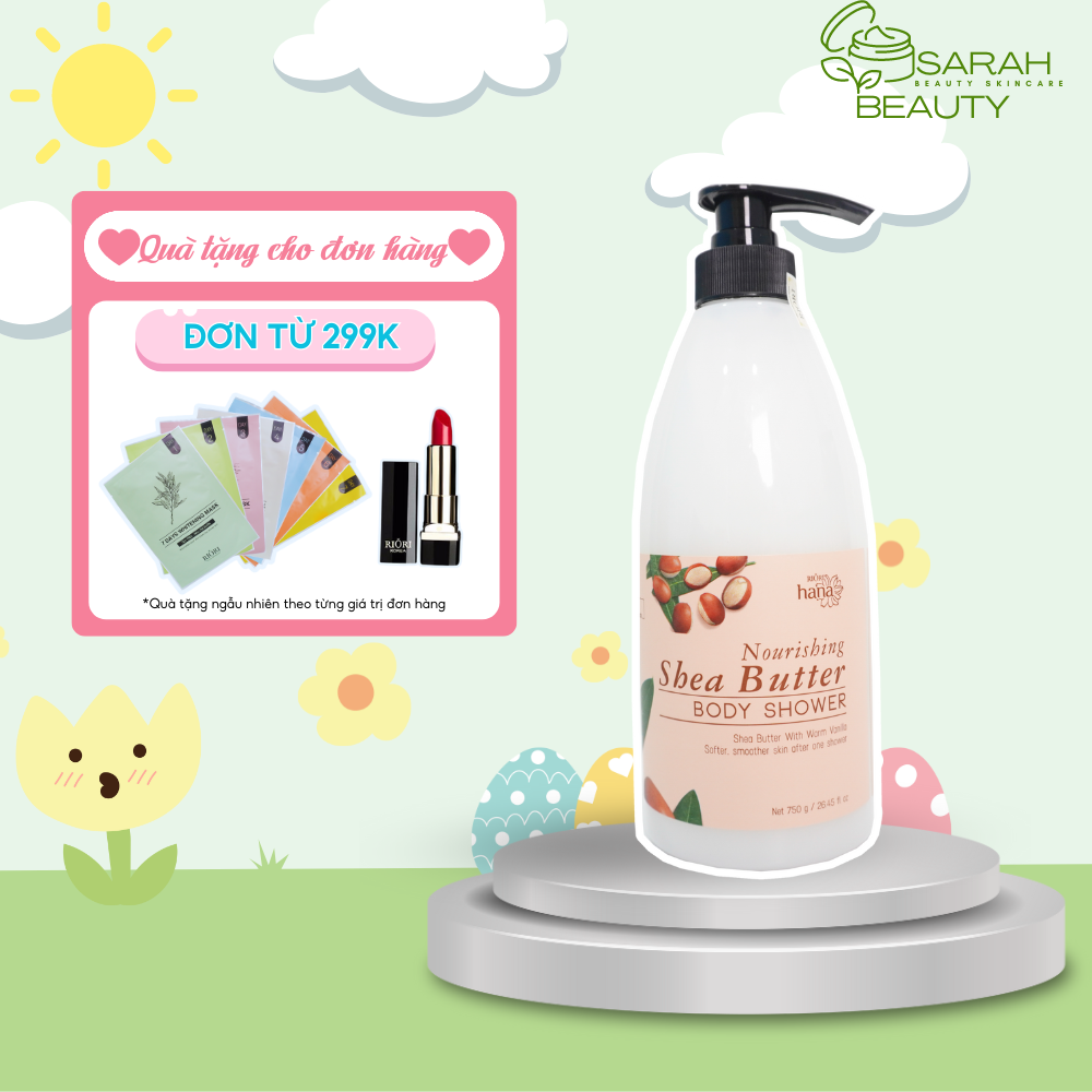 Sữa tắm bơ hạt mỡ dưỡng ẩm mịn da riori nourishing shea butter body shower 750g