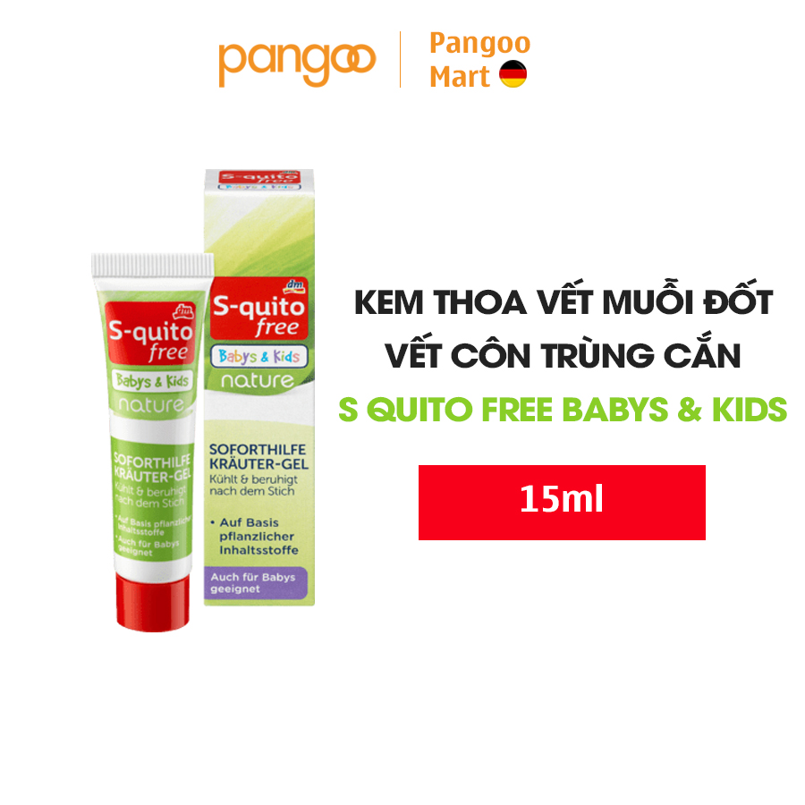 Kem thoa vết muỗi đốt vết côn trùng cắn s-quito free babys & kids - đức