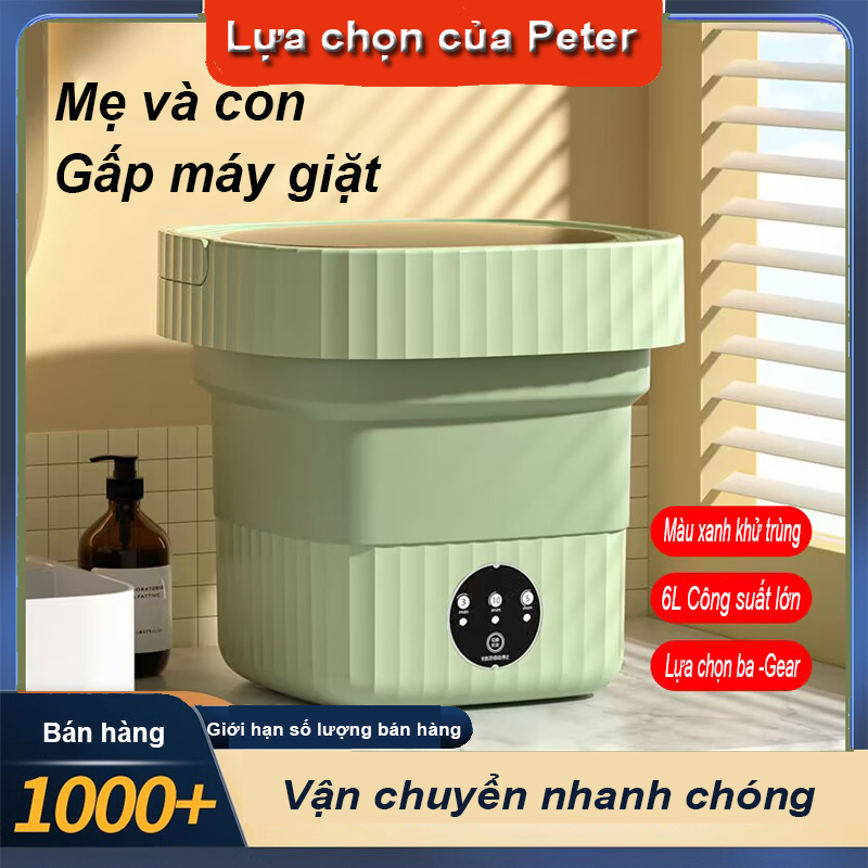 Rửa và mất nước máy giặt képMáy Giặt Mini Cho Bé Máy Giặt Đồ Mini Gấp Gọn Di Động Vắt Khô Khử Khuẩn Bằng Ánh Sáng Xanh