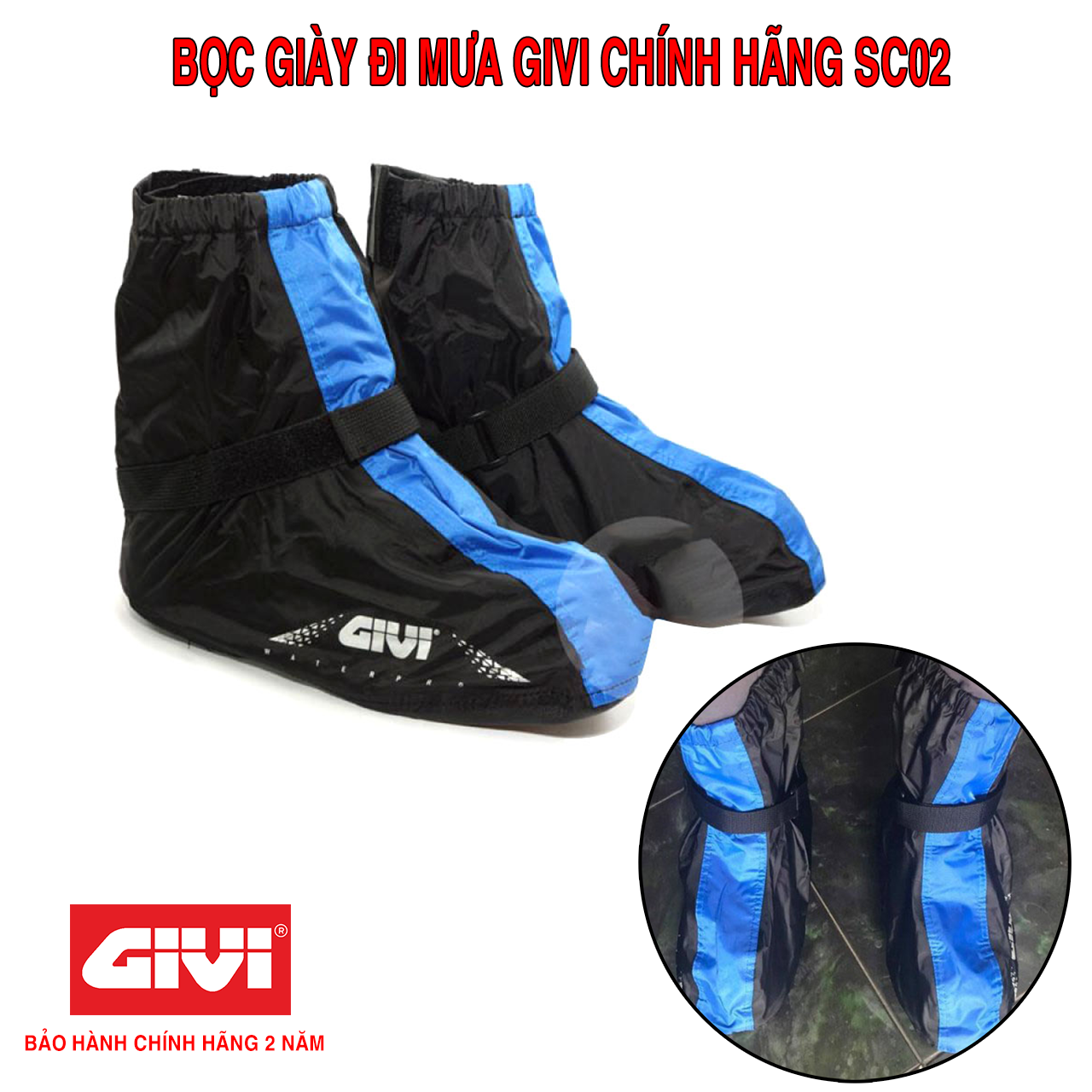 Bảo Vệ Giày Đi Mưa Givi SC02 Chính Hãng - Bảo Hành 2 Năm