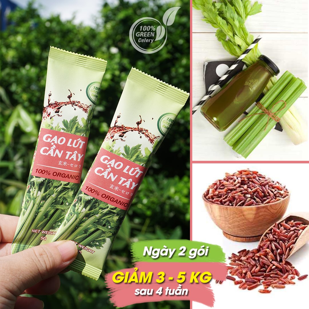 CẦN TÂY GẠO LỨT GREEN CELERY - Giảm cân, giữ dáng, thanh lọc cơ thể, cân bằng nội tiết tố
