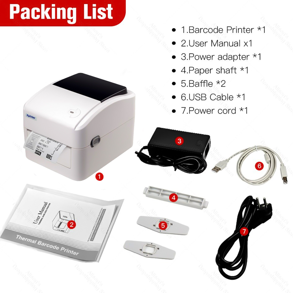 Máy in tem nhiệt Xprinter XP-420B In Đơn Hàng TMĐT máy in nhãn mini nhỏ gọn công nghệ in nhiệt không dùng mực tiết kiệm 30% chi phí