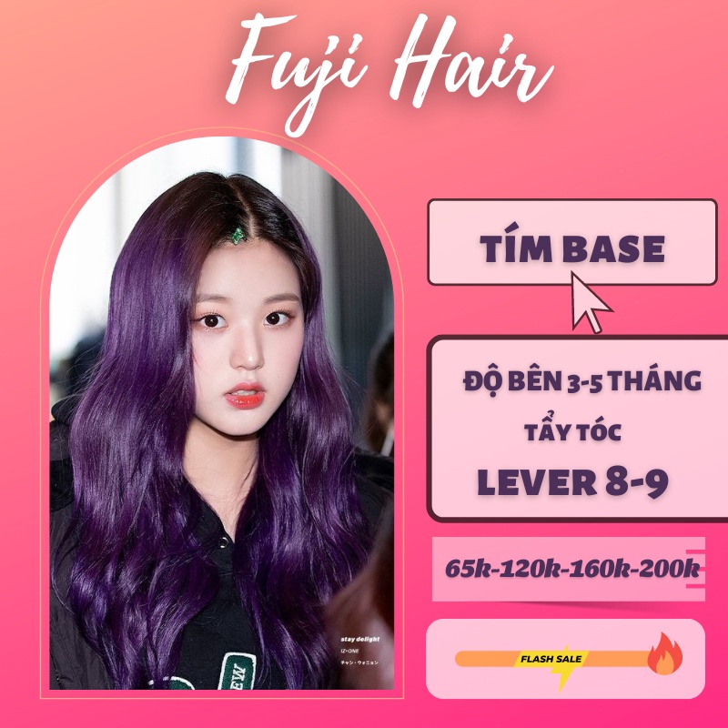 Thuốc nhuộm tóc màu tím base kèm tẩy cao cấp nhuộm tại nhà | fuji.haircolor