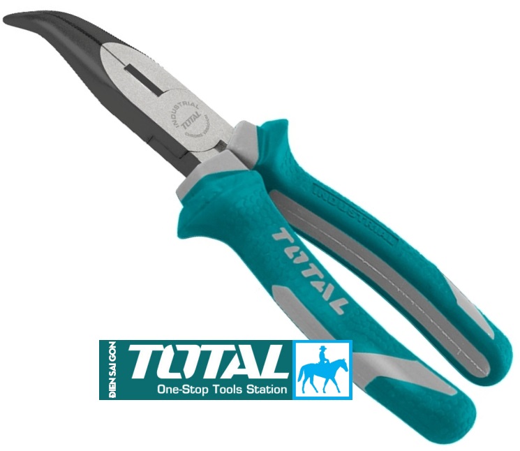 Kìm mũi nhọn mũi cong 6inch thép cr-v total tht24616