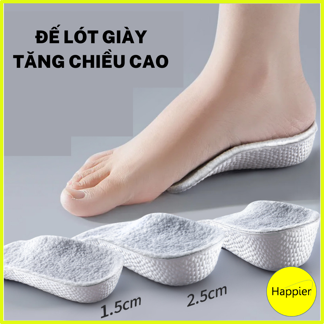 Đế giày tăng chiều cao ôm gót chân